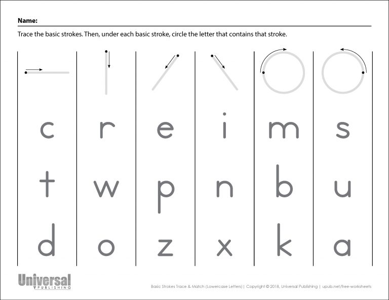 Basic Strokes Activities | Free Printables - Universal Publishing