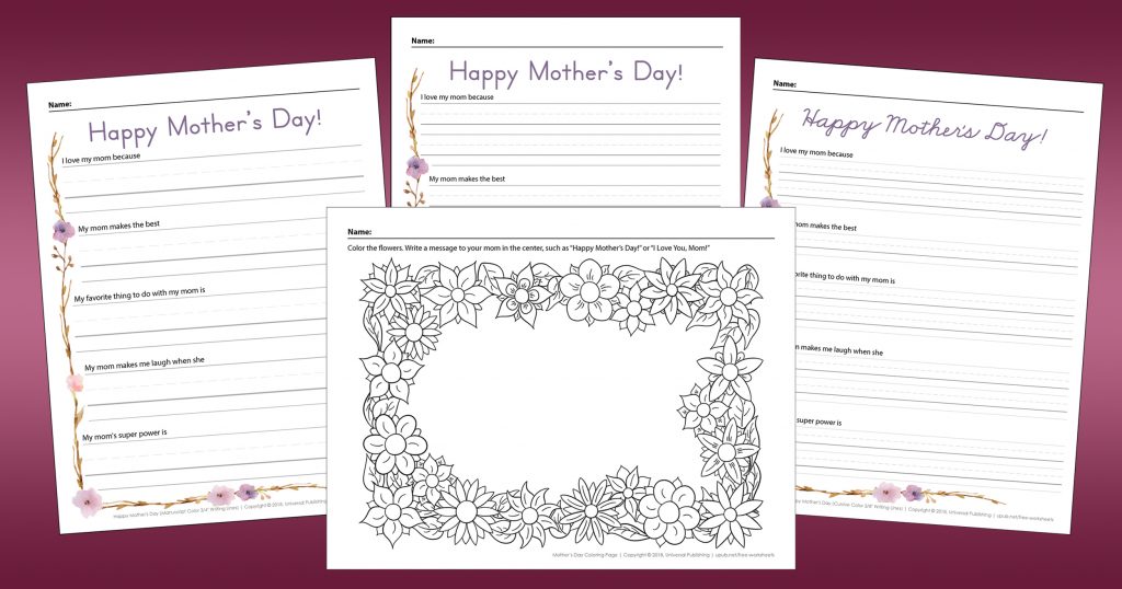 mothers day activities free printables