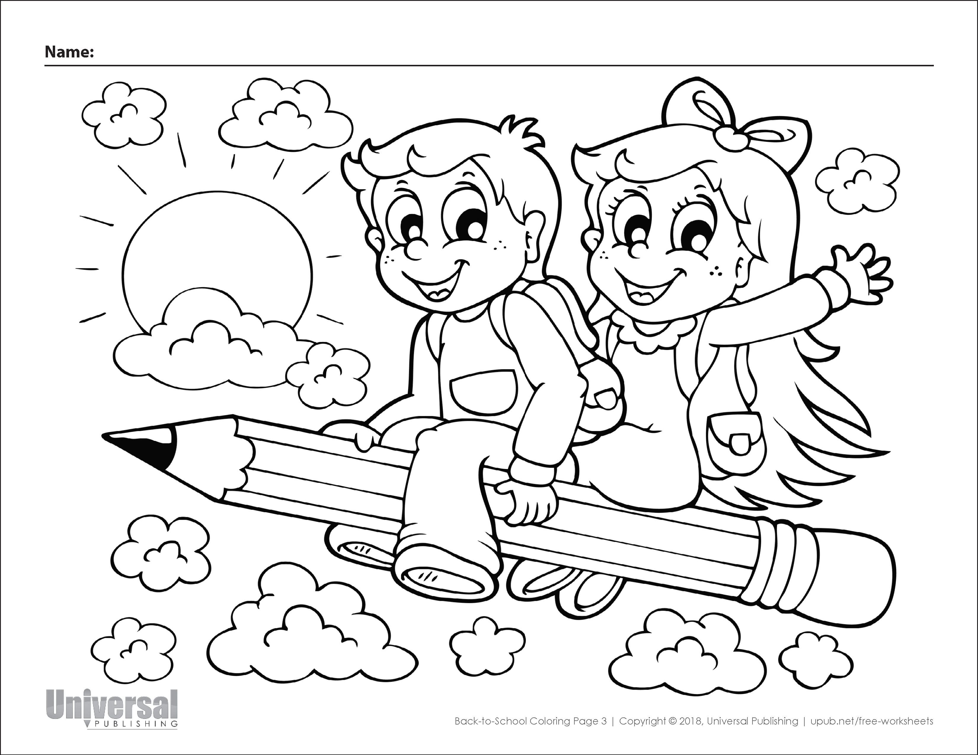 Coloring Pages Back To School Brigid Vonhagen