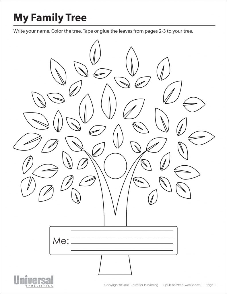 My Family Tree | Free Printables - Universal Publishing