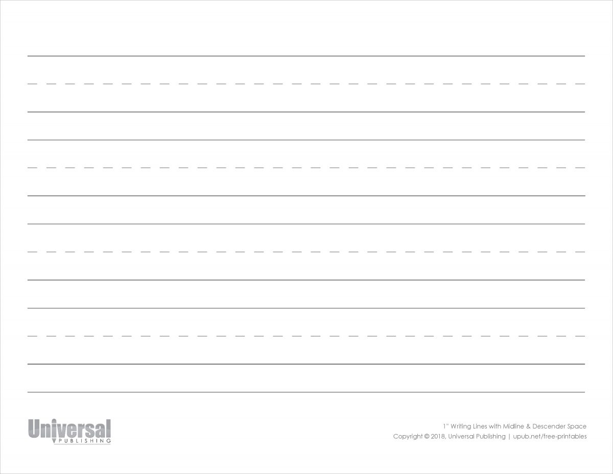 Writing Lines Free Printables Universal Publishing