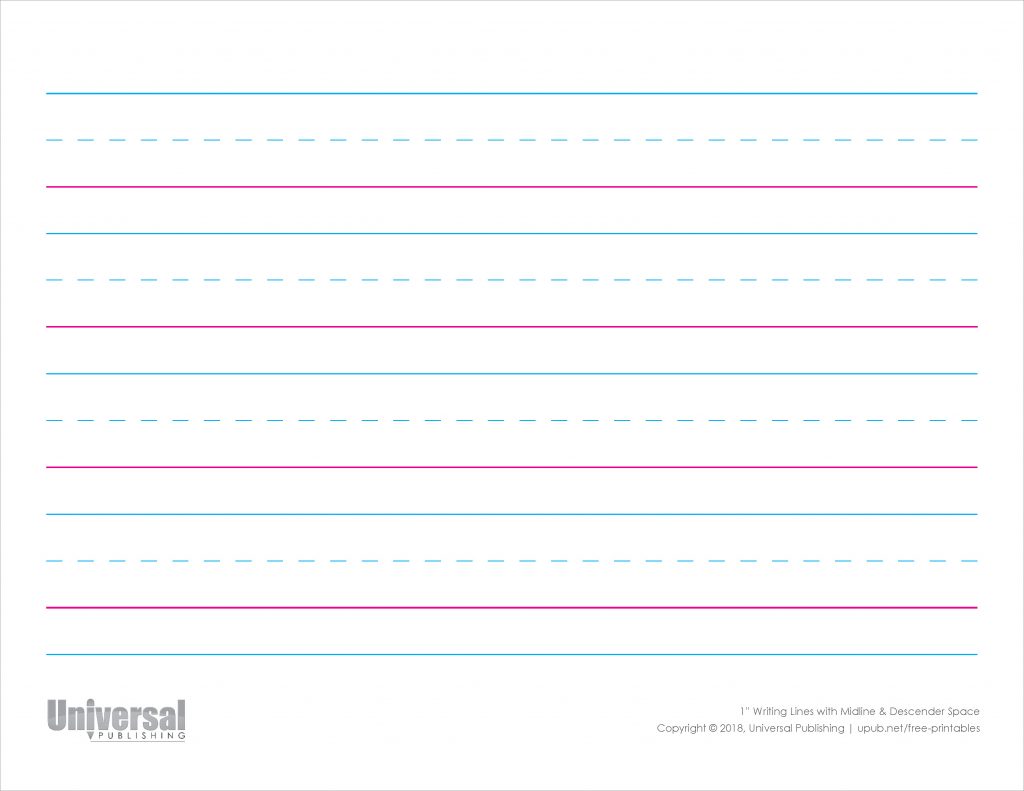 Writing Lines Free Printables Universal Publishing