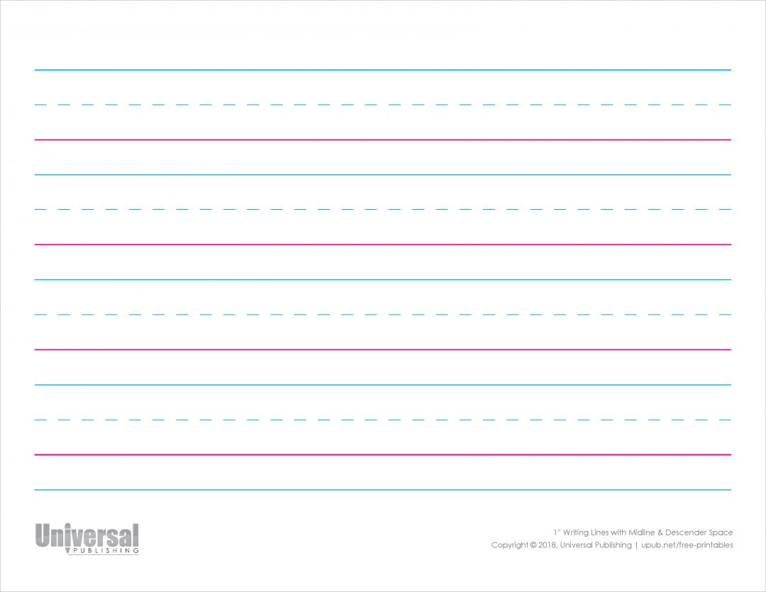 Writing Lines | Free Printables - Universal Publishing