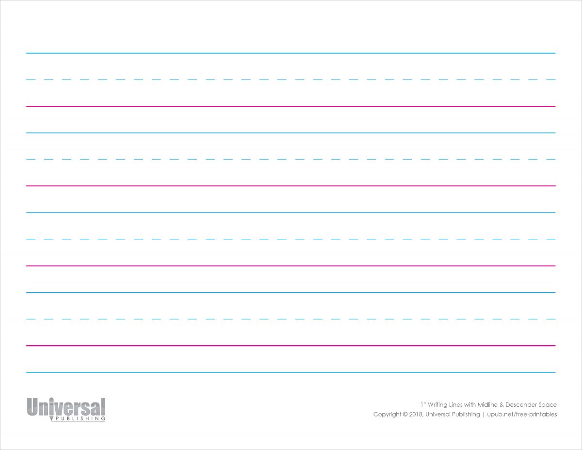 Writing Lines | Free Printables - Universal Publishing