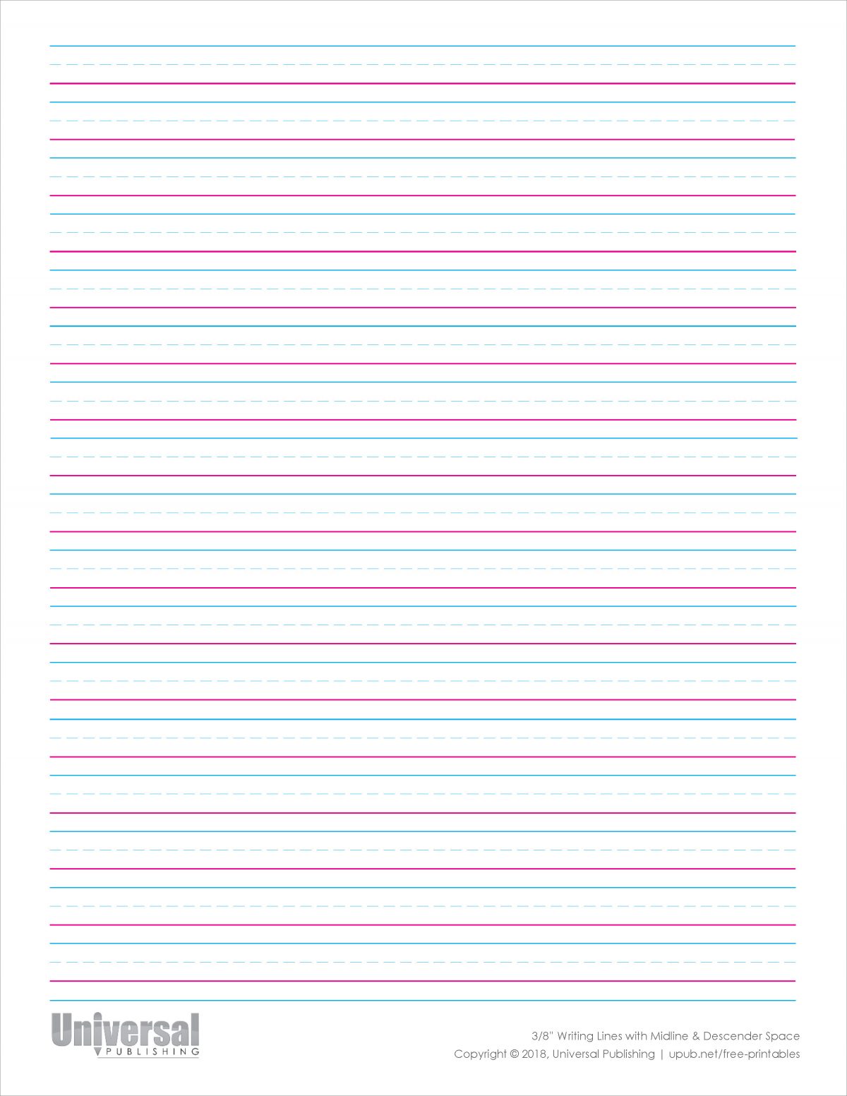 Writing Lines | Free Printables - Universal Publishing