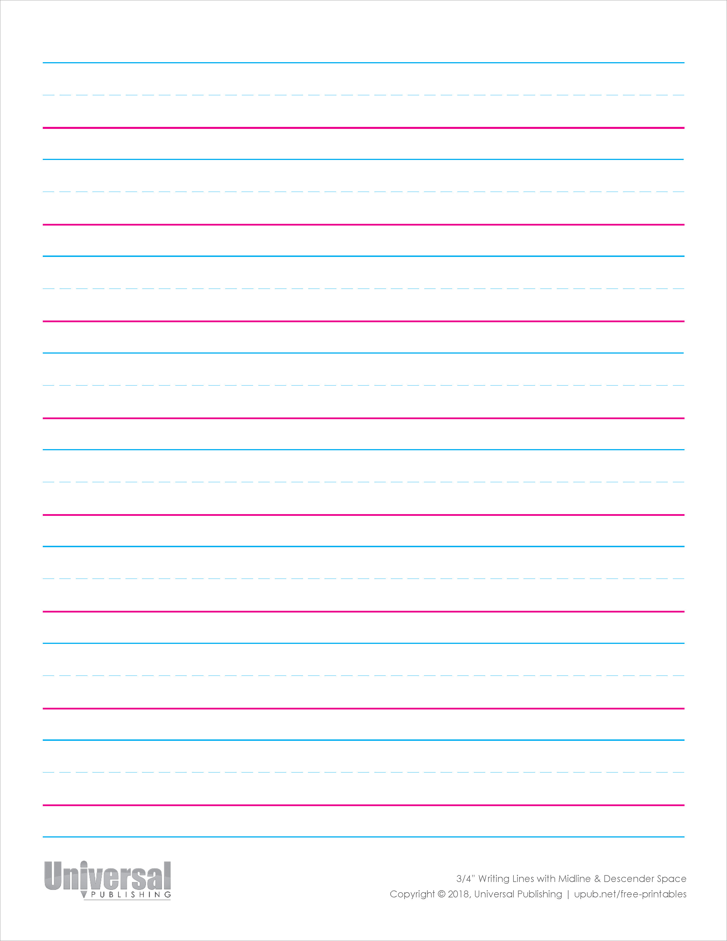 writing lines free printables universal publishing