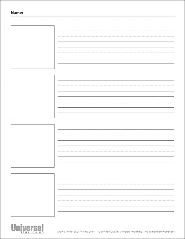 Draw & Write Paper | Free Printables - Universal Publishing Blog