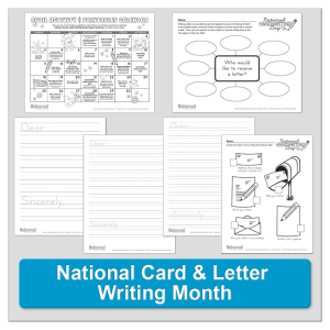 National Card Letter Writing Month Button