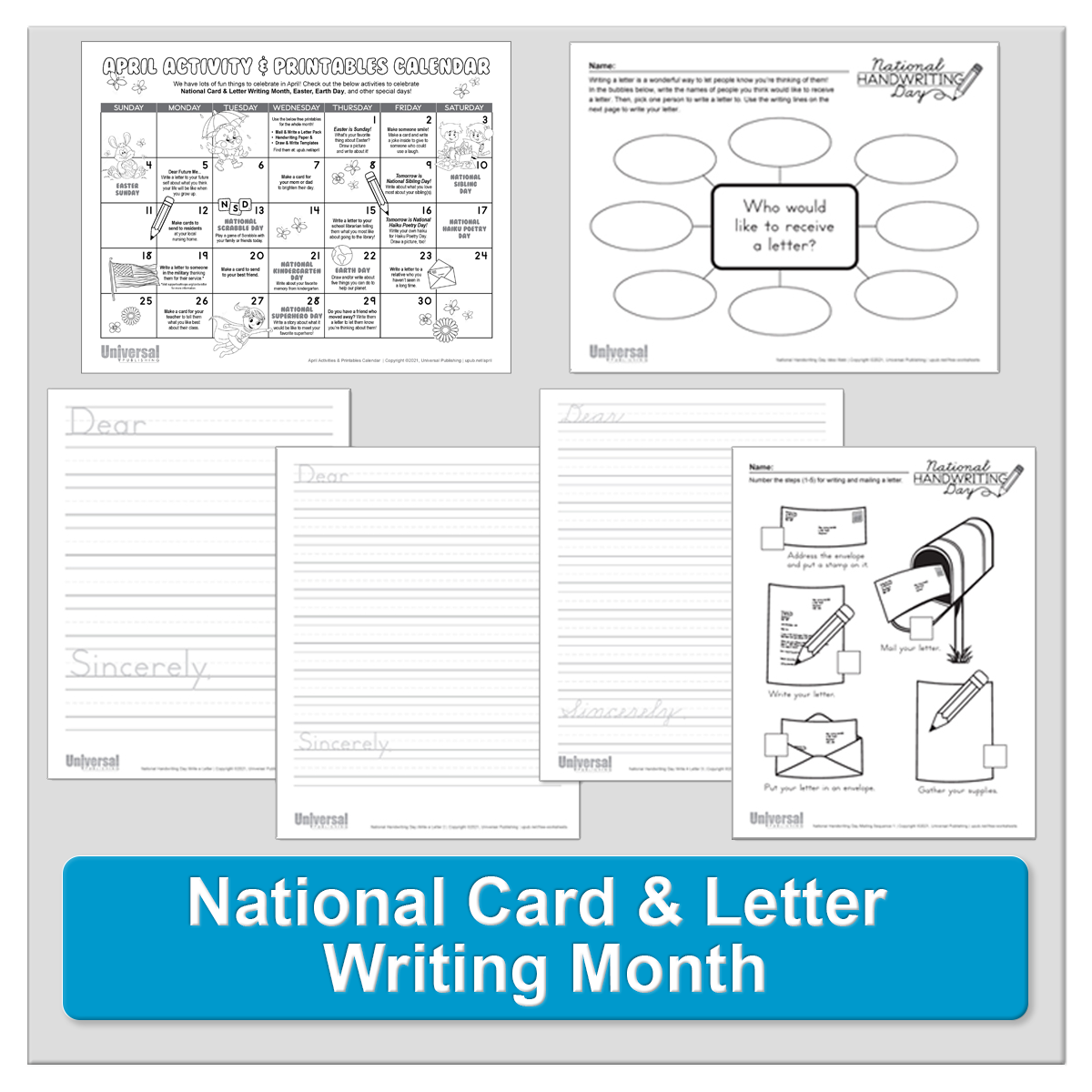 National Card Letter Writing Month Button