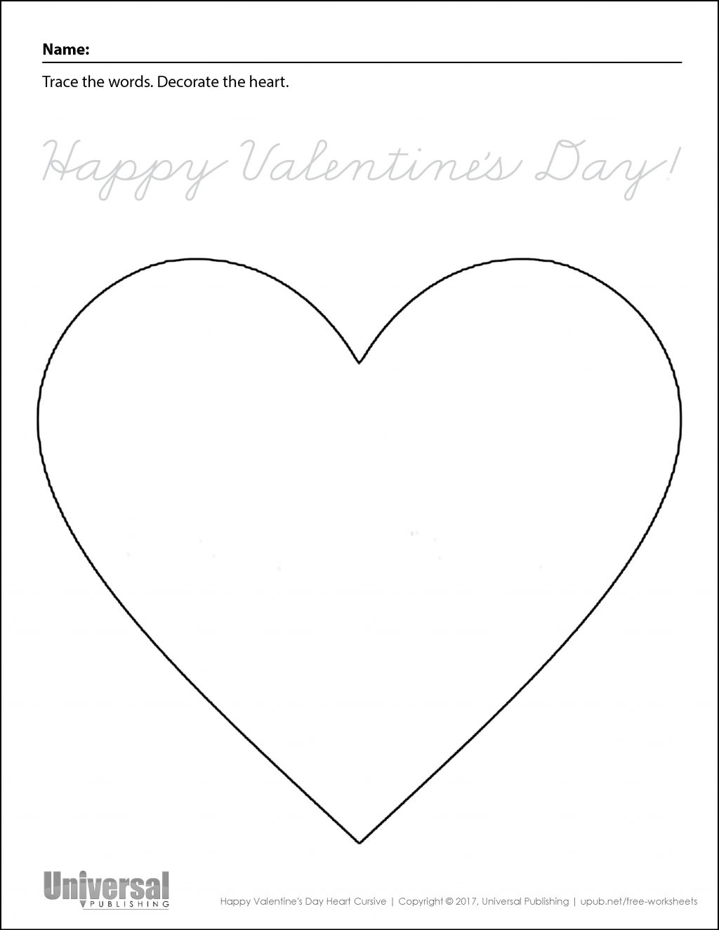 Valentine's Day Free Printables - Universal Publishing