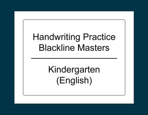 Kindergarten English Blackline Masters