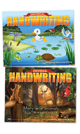 Universal Handwriting book covers for grades 1 and 2M