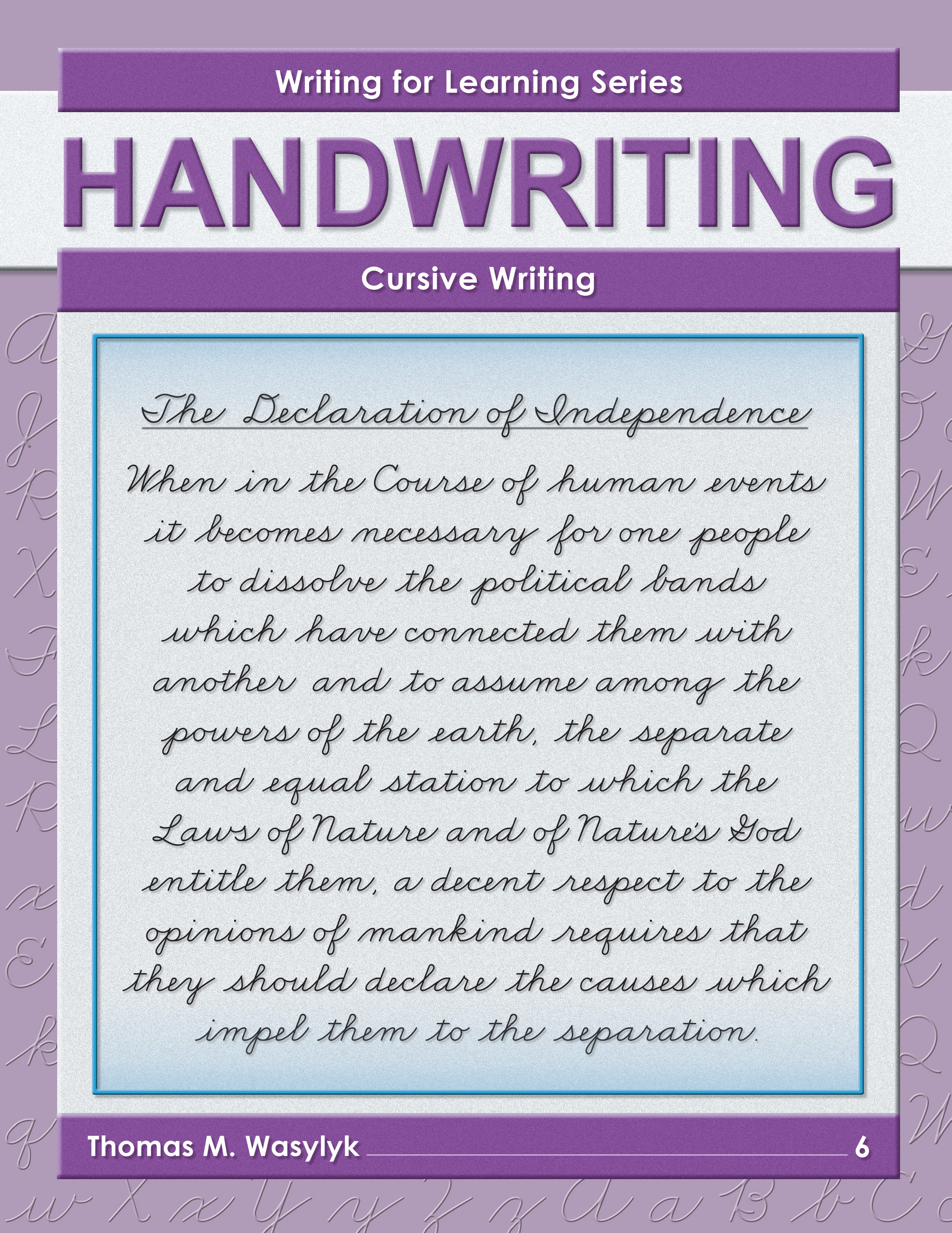 Writing for Learning Grade 6 Cover