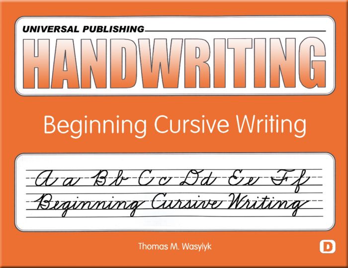 Beginning Cursive Writing Buy Writing In Cursive Book Universal Publishing