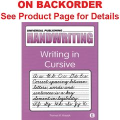 Original Handwriting: Writing in Cursive 
