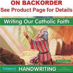 Handwriting - Writing Our Catholic Faith - Grade 1