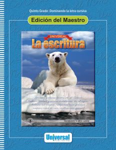 Universal La escritura: Edición del maestro (Dominando la letra cursiva)