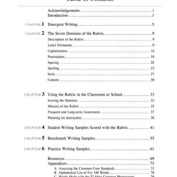 _702_page_toc Evaluating Children's Emergent Writing