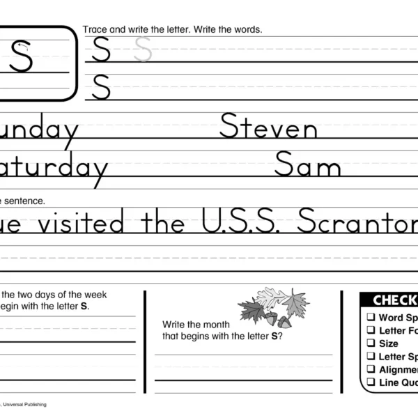 103-47 Original Handwriting: Manuscript Writing