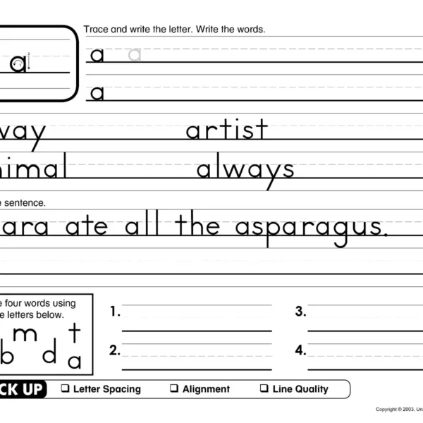 103-6 Original Handwriting: Manuscript Writing