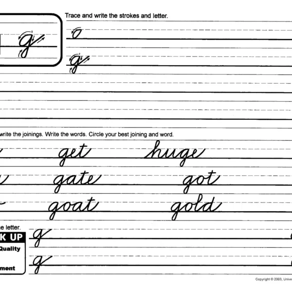 104-44_1 Original Handwriting: Manuscript Rev. Intro. to Cursive