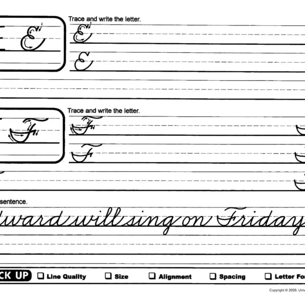 104-60_1 Original Handwriting: Manuscript Rev. Intro. to Cursive
