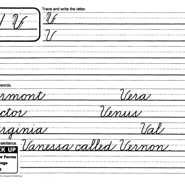 105-55 Original Handwriting: Beginning Cursive Writing