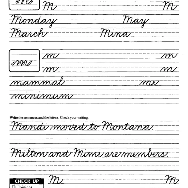 106-27 Original Handwriting: Writing in Cursive