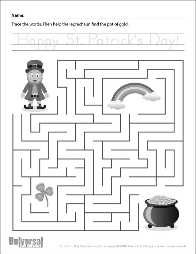 St-Patricks-Day-Maze-Manuscript-640x828-1 St. Patrick’s Day | Free Printables