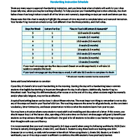 Handwriting-Instruction-Schedule Universal Handwriting | FWISD Teacher Resources Handwriting-Instruction-Schedule Universal Handwriting | FWISD Teacher Resources