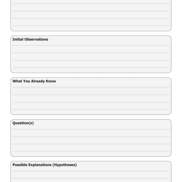 Science Inquiry Notebook Science Inquiry Notebook