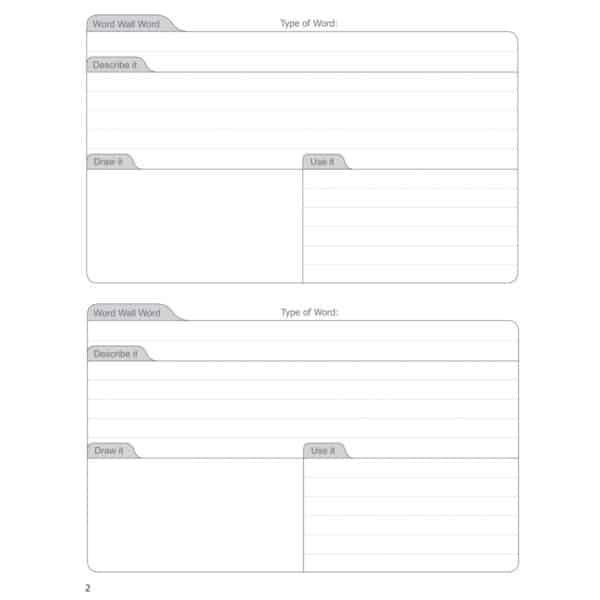 Word Wall Journal Book B Word Wall Journal Book B